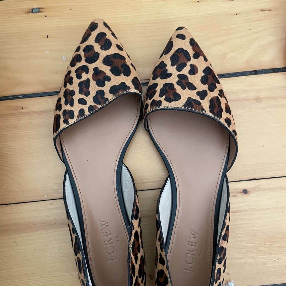 NWT and box J Crew leopard flat